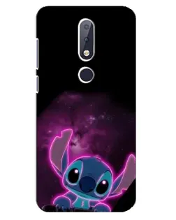 Чехол для Nokia 6.1 Plus с картинкой «Неоновый Stitch» Чехол для Nokia 6.1 Plus с картинкой «Неоновый Stitch»