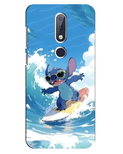 Чехол для Nokia 6.1 Plus с картинкой «Стич на волне»