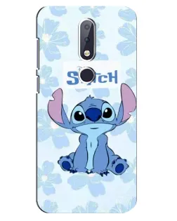 Чехол для Nokia 6.1 Plus с картинкой «Stitch среди цветов» Чехол для Nokia 6.1 Plus с картинкой «Stitch среди цветов»