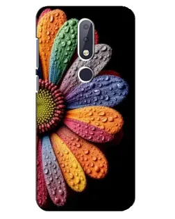Чехол для Nokia 6.1 Plus с картинкой «Радужный цветок»
