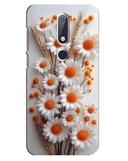 Чехол для Nokia 6.1 Plus с картинкой «Белые сухоцветы»