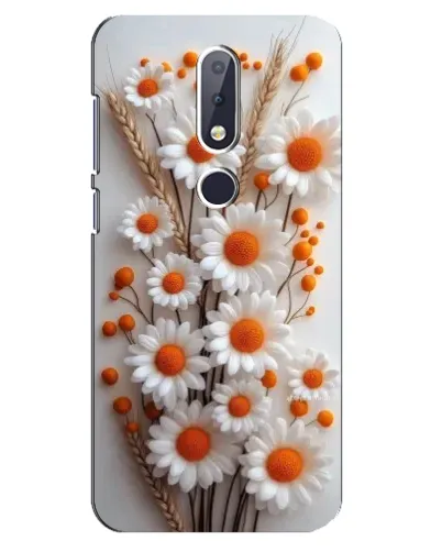 Чехол для Nokia 6.1 Plus с картинкой «Белые сухоцветы»