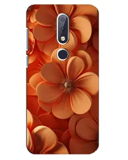 Чехол для Nokia 6.1 Plus с картинкой «Оранжевый макро цветок»