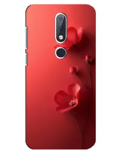 Чехол для Nokia 6.1 Plus с картинкой «Маковые соцветия»