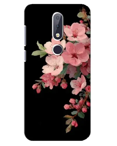 Чехол для Nokia 6.1 Plus с картинкой «Розовая ветка сакуры»