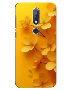 Чехол для Nokia 6.1 Plus с картинкой «Золотые лепестки»