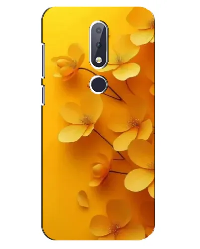 Чехол для Nokia 6.1 Plus с картинкой «Золотые лепестки»