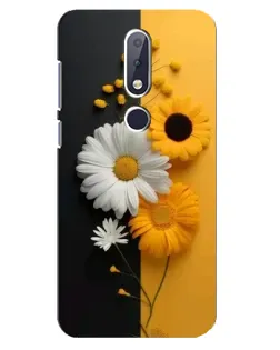 Чехол для Nokia 6.1 Plus с картинкой «Подсолнух и ромашка»