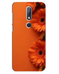 Чехол для Nokia 6.1 Plus с картинкой «Оранжевые герберы»