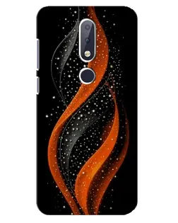 Чехол для Nokia 6.1 Plus с картинкой «Огненная звездная волна»