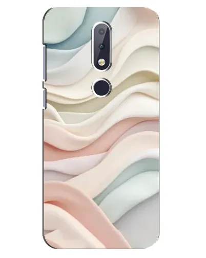 Чехол для Nokia 6.1 Plus с картинкой «Пастельные нежные волны»