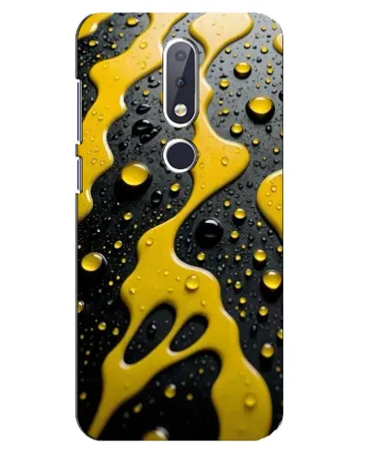 Чехол для Nokia 6.1 Plus с картинкой «Жидкое желтое золото»