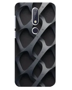 Чехол для Nokia 6.1 Plus с картинкой «Объемное серое плетение»