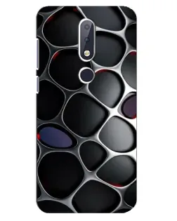 Чехол для Nokia 6.1 Plus с картинкой «Объемная темная решетка»