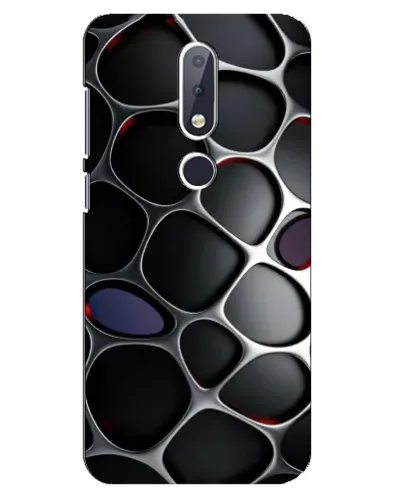 Чехол для Nokia 6.1 Plus с картинкой «Объемная темная решетка»