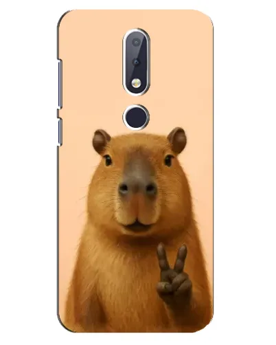 Чохол для Nokia 6.1 Plus з картинкою «Капібара вікторія»
