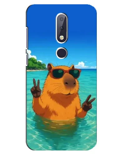 Чохол для Nokia 6.1 Plus з картинкою «Морська капібара»