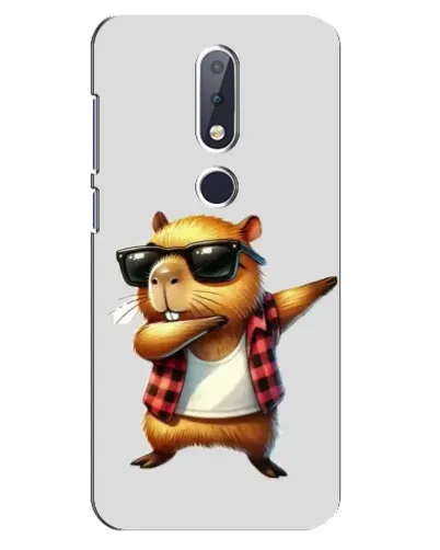 Чохол для Nokia 6.1 Plus з картинкою «Капібара репер даб»