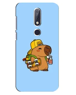 Чехол для Nokia 6.1 Plus с картинкой «Капибара на скейте» Чехол для Nokia 6.1 Plus с картинкой «Капибара на скейте»