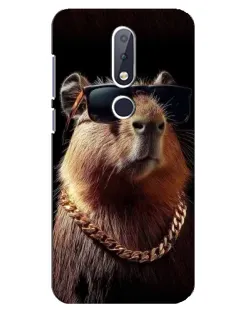 Чехол для Nokia 6.1 Plus с картинкой «Капибара золотая цепь» Чехол для Nokia 6.1 Plus с картинкой «Капибара золотая цепь»