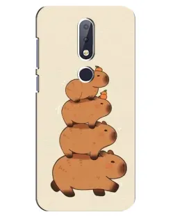 Чехол для Nokia 6.1 Plus с картинкой «Башня из капибар» Чехол для Nokia 6.1 Plus с картинкой «Башня из капибар»