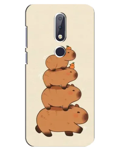 Чохол для Nokia 6.1 Plus з картинкою «Вежа з капібар» Чохол для Nokia 6.1 Plus з картинкою «Вежа з капібар»