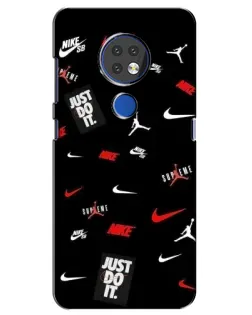 Чехол для Nokia 6.2 (2019) с картинкой «Nike Mix Pattern»