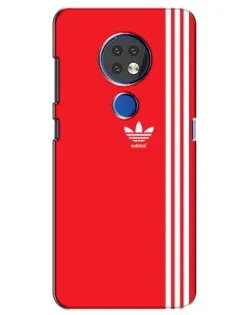 Чехол для Nokia 6.2 (2019) с картинкой «Красный минимализм Adidas»