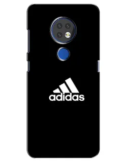 Чехол для Nokia 6.2 (2019) с картинкой «Черная классика Adidas»