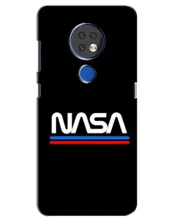 Чехол для Nokia 6.2 (2019) с картинкой «NASA — классика Red Blue»