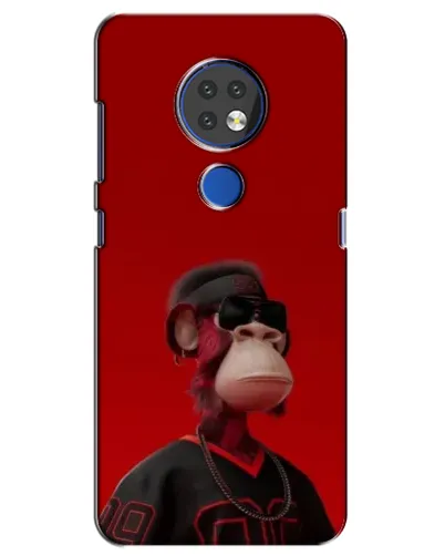 Чехол для Nokia 6.2 (2019) с картинкой «Bored Ape в красном» Чехол для Nokia 6.2 (2019) с картинкой «Bored Ape в красном»