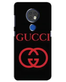 Чехол для Nokia 6.2 (2019) с картинкой «Gucci — красный логотип»