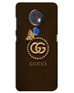 Чехол для Nokia 6.2 (2019) с картинкой «Gucci — золотая бабочка»