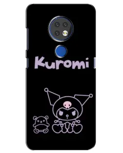 Чехол для Nokia 6.2 (2019) с картинкой «Kuromi — черный минимализм» Чехол для Nokia 6.2 (2019) с картинкой «Kuromi — черный минимализм»