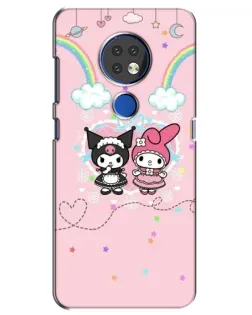 Чехол для Nokia 6.2 (2019) с картинкой «My Melody и Kuromi» Чехол для Nokia 6.2 (2019) с картинкой «My Melody и Kuromi»