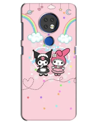 Чехол для Nokia 6.2 (2019) с картинкой «My Melody и Kuromi»