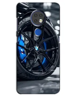 Чехол для Nokia 6.2 (2019) с картинкой «Колесо BMW вблизи»