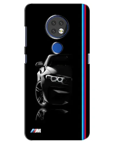 Чехол для Nokia 6.2 (2019) с картинкой «Силуэт BMW в темноте»