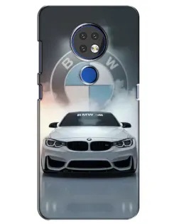 Чехол для Nokia 6.2 (2019) с картинкой «BMW в белом дыму»
