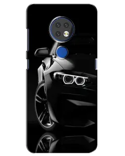 Чехол для Nokia 6.2 (2019) с картинкой «Черная BMW — профиль»