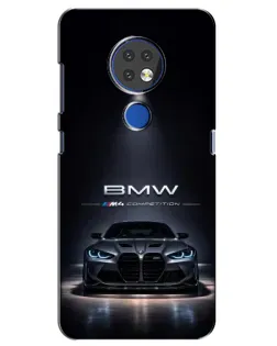 Чехол для Nokia 6.2 (2019) с картинкой «BMW сквозь ночной город»