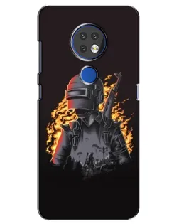 Чохол для Nokia 6.2 (2019) з картинкою «PUBG — вогняний силует»