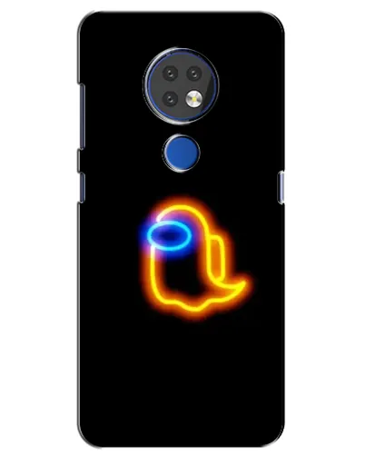 Чехол для Nokia 6.2 (2019) с картинкой «Among Us неоновое сияние»