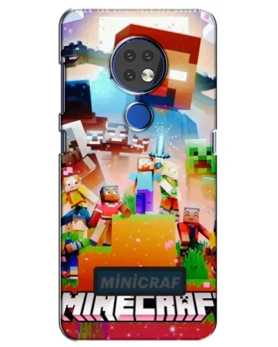 Чехол для Nokia 6.2 (2019) с картинкой «Minecraft герои игры»