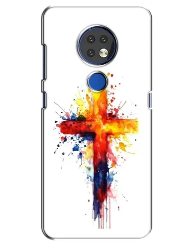 Чохол для Nokia 6.2 (2019) з картинкою «Акварельний хрест»