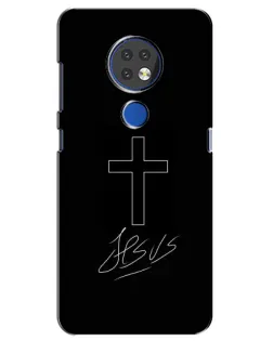 Чехол для Nokia 6.2 (2019) с картинкой «Графический крест Jesus»