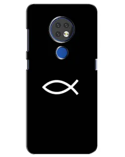 Чехол для Nokia 6.2 (2019) с картинкой «Символ рыбы Jesus»