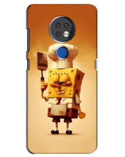 Чехол для Nokia 6.2 (2019) с картинкой «Губка Боб повар»