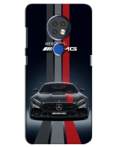 Чехол для Nokia 6.2 (2019) с картинкой «Mercedes — белый карбон»