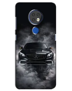Чехол для Nokia 6.2 (2019) с картинкой «Mercedes в дыму»